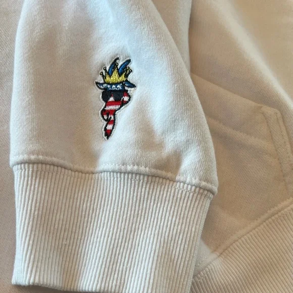 White Mens Hoodie GOAT USA Small - Picture 4 of 5